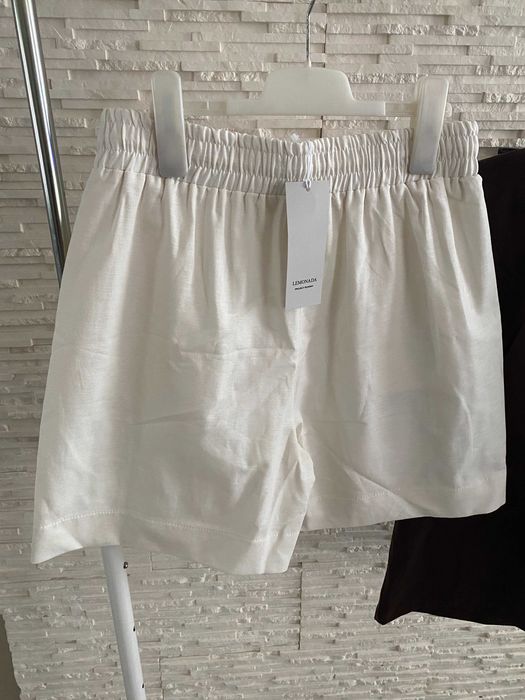 Lemonada nowe spodenki szorty bermudy lniane creme M-L