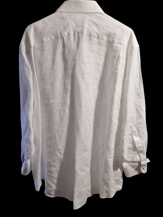 Сорочка лляна 3XL-4XL, Charles Tyrwhitt,біла стильна святкова  рукавом