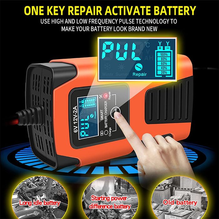 Carregador bateria automotivo 6v e 12v SELADO