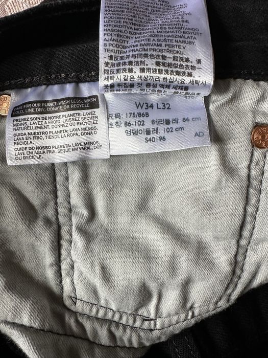 Класичні чорні чоловічі джинси LEVI’S 501 ORIGINAL W 34 L 32