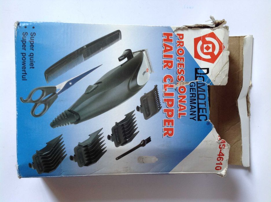 Машинка для стрижки (полурабочая) Domotec MS-4610 насадки ножницы