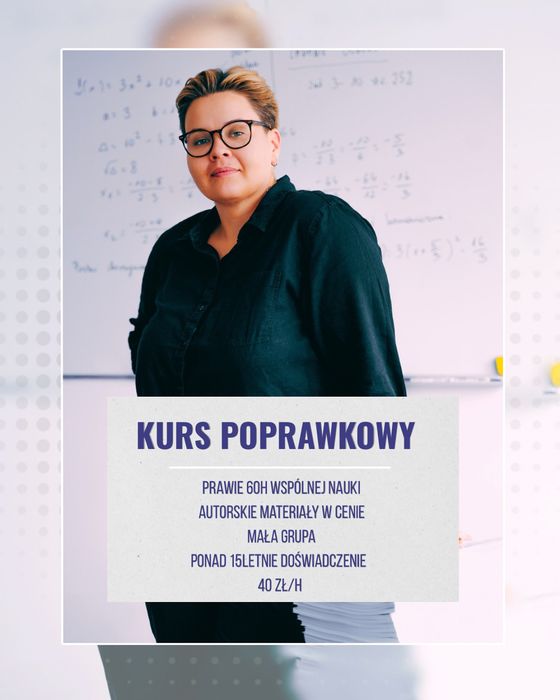 Korepetycje matematyka kurs poprawa matury