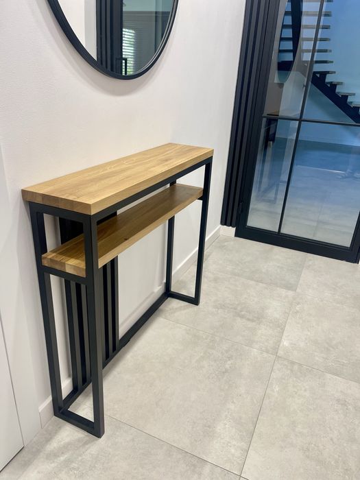 Konsola z Dębowym Blatem