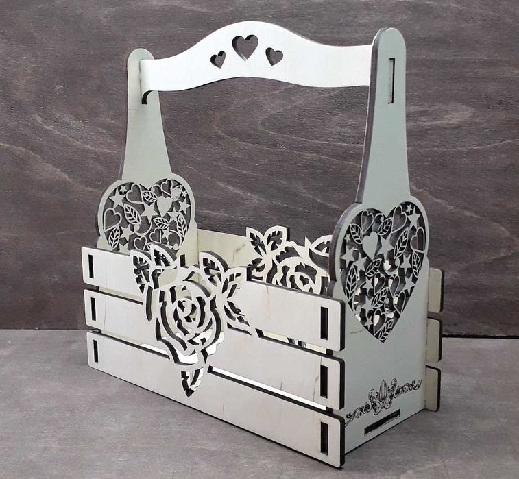 Декоративные корзины для цветов из фанеры для составления букетов