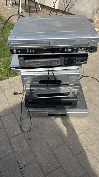 Zestaw 7 x odtwarzacz DVD magnetowid VHS LG Philips Yamaha Shivaki OKAZJA (M2)