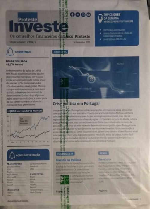 8 Boletins semanais da Proteste Investe (Deco)  4º trimeste de 2023
