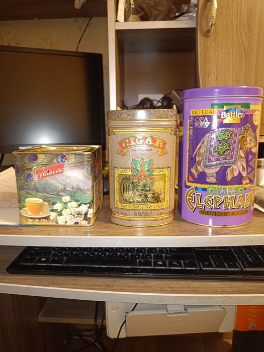 Банка жестяная чайная велика на 1л, 1,5л, 2л