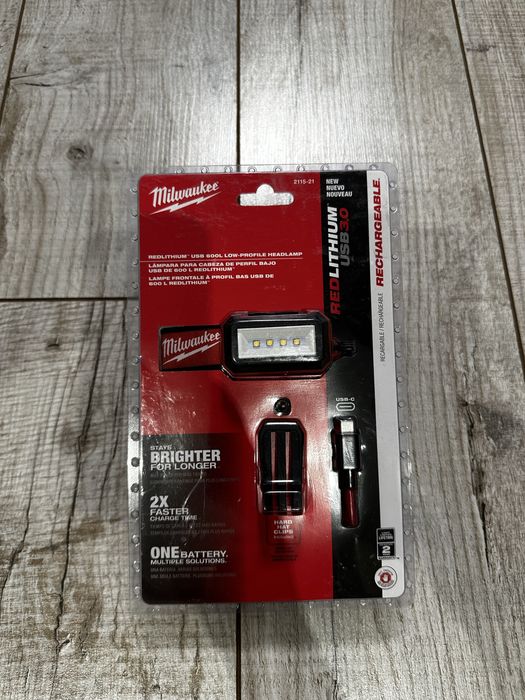 Налобний світлодіодний ліхтар Milwaukee 2115-21 (L4 HLRP-301) USB