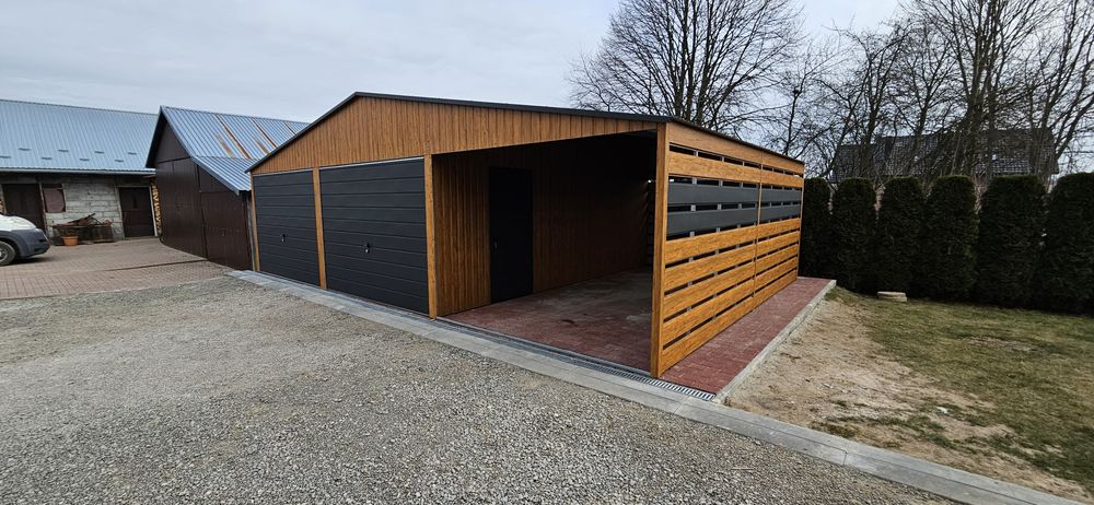 Garaż Drewnopodobny Antracyt Hala Wiata rolnicza Blaszak domek ogrodow