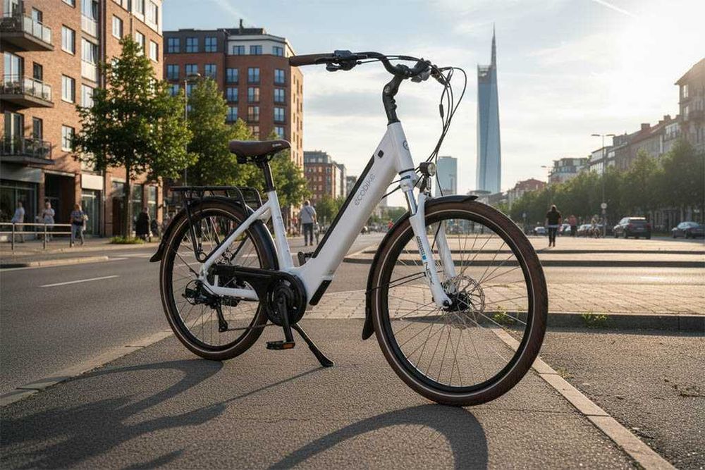 Rower elektryczny Ecobike X-City White 17/26 45Nm 630Wh na wzrost 150-170 Dostawa pod dom Raty już od 90zł