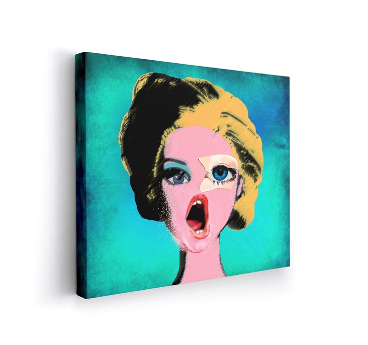 Tela "More beautiful than Barbie" - 50x50cm