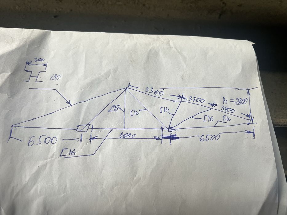 Каркас ангара 21 м ферми