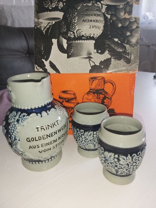 Dzbanek do wina z dwoma kielichami Vintage