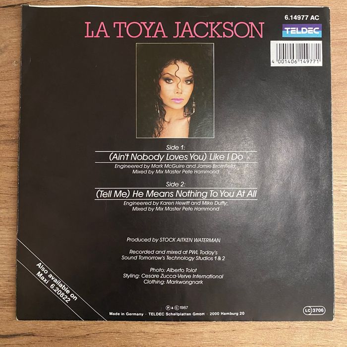 La Toya Jackson - Płyta winylowa 7" - 1987