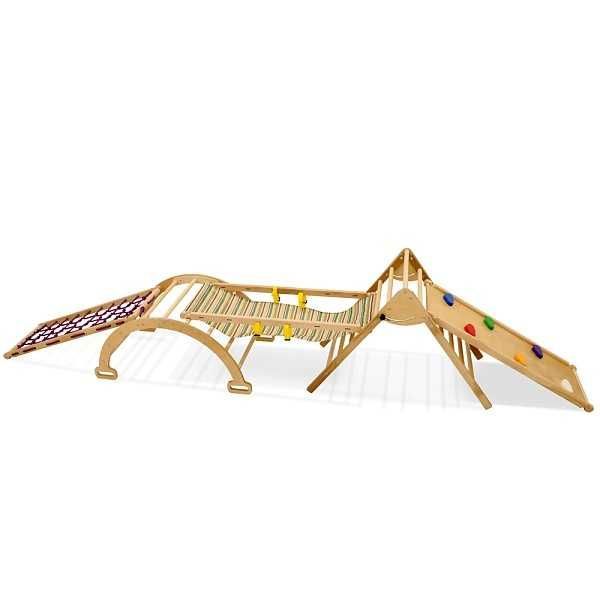 Дитячий спорткомплекс Альпініст-5 з гамаком і скалолазкою