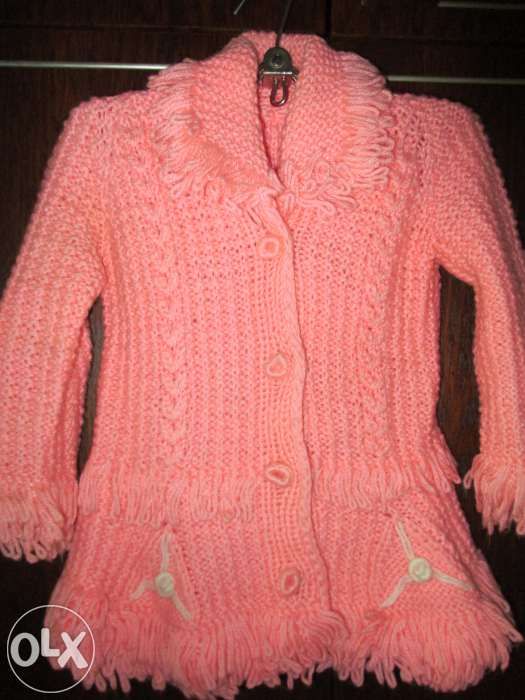 Теплая вязаная кофта