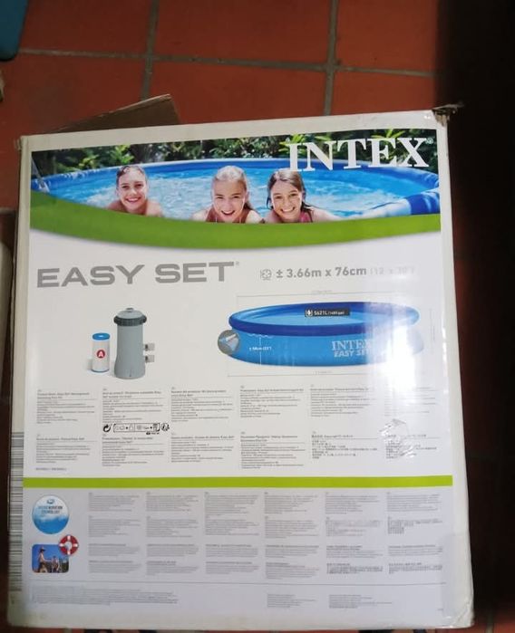Piscina grande 3.7 metros comprimento insuflável