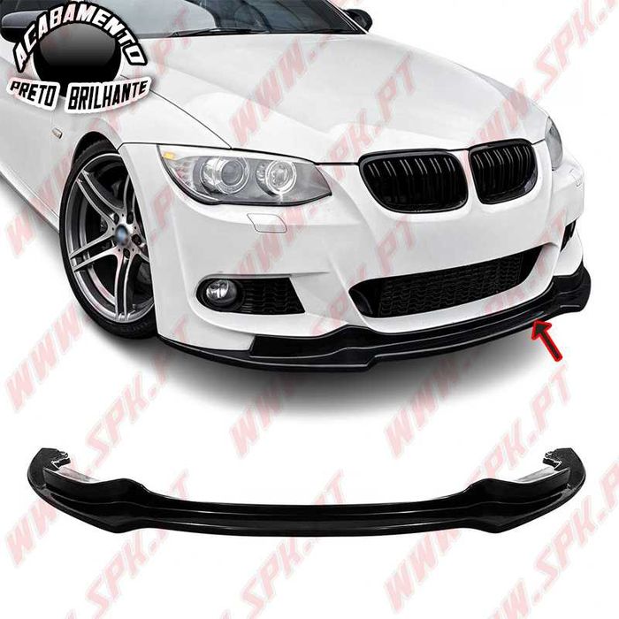 Lip / Spoiler Frontal BMW Serie 3 E92 / E93 LCI - Preto Brilhante