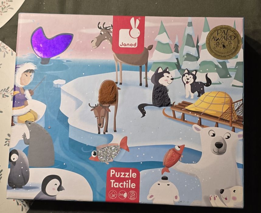 LODOWA KRAINA puzzle dotykowe sensoryczne JANOD