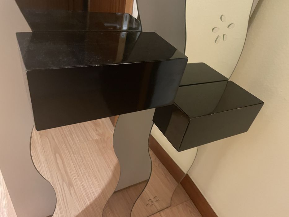 Conjunto espelhos onda c/ gaveta