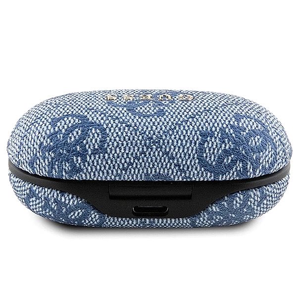 Słuchawki Bluetooth TWS Guess 4G Metal ze stacją dokującą ENC - niebie
