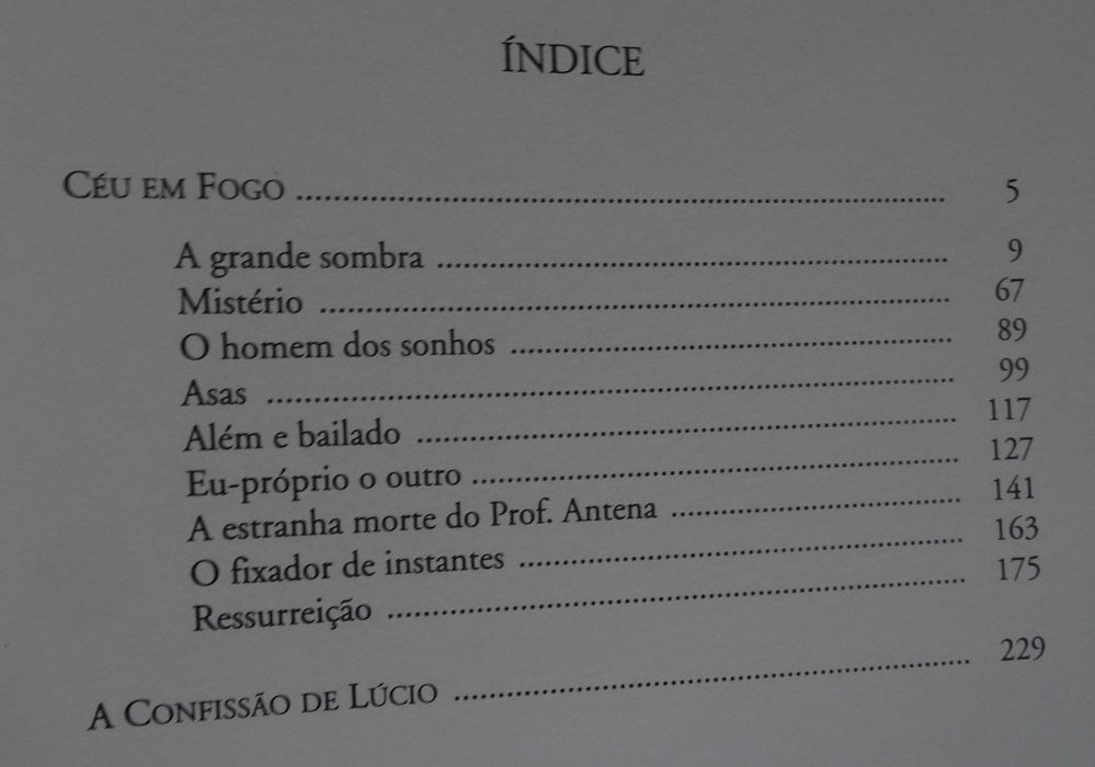 Céu em Fogo / A Confissão de Lúcio de Mário Sá Carneiro