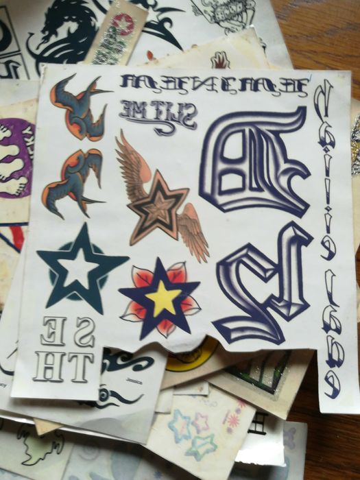 Conjunto de tatuagens antigas