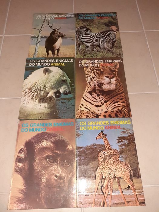 Conjunto de 6 livros grandes enigmas do mundo animal