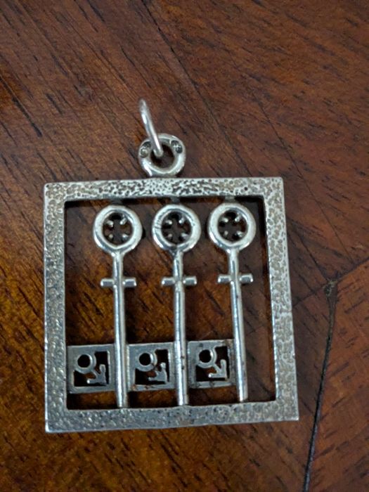 Warmet zawieszka klucze srebro Prl