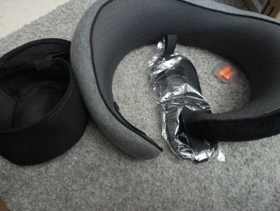 Kit Viagem Conforto Inapply - Almofada de Espuma+Máscara+Fones - NOVO