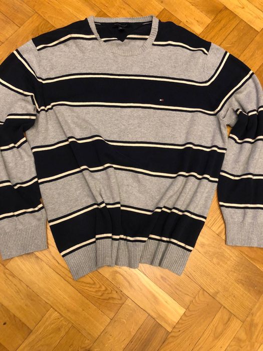Męski sweter w paski tommy hilfiger XXL