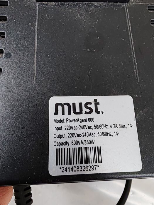 Д.Б.Ж. UPS Must 600 .360watt перероблений 
Model: PowerAgent 600