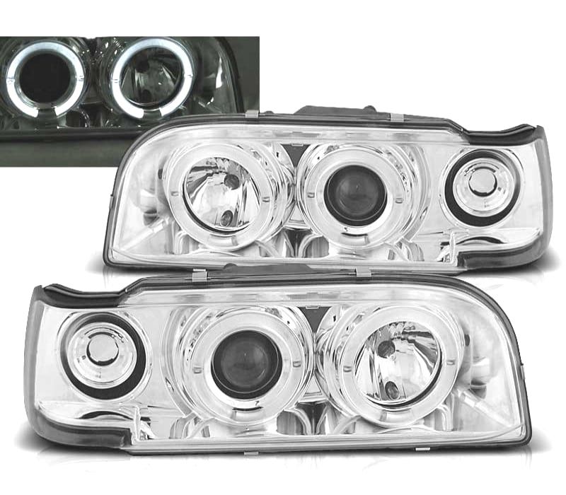 FAROIS FRONTAIS PARA VOLVO 840/850 92-96 FUNDO CROMADO*REVISADO*