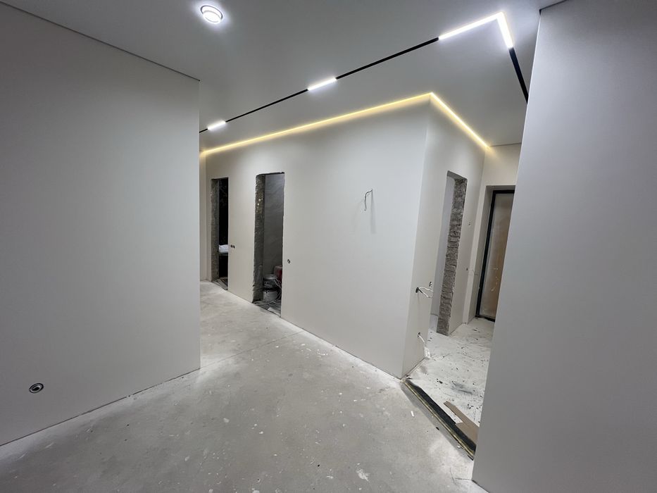 Шпаклівка стін та стель  гіпсокартон