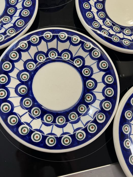 Porcelana Bolesławiecka Zestaw Bulionówka + Talerzyk