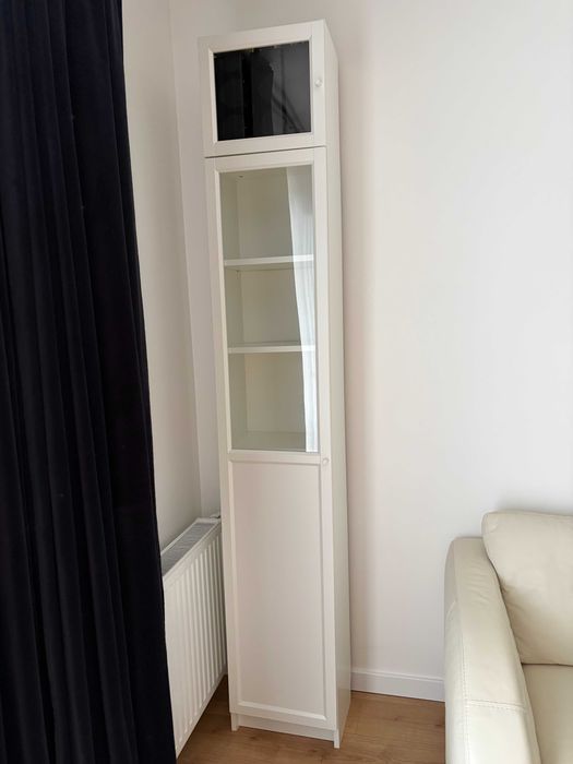 regał BILLY z nadstawką IKEa - biały przeszklony