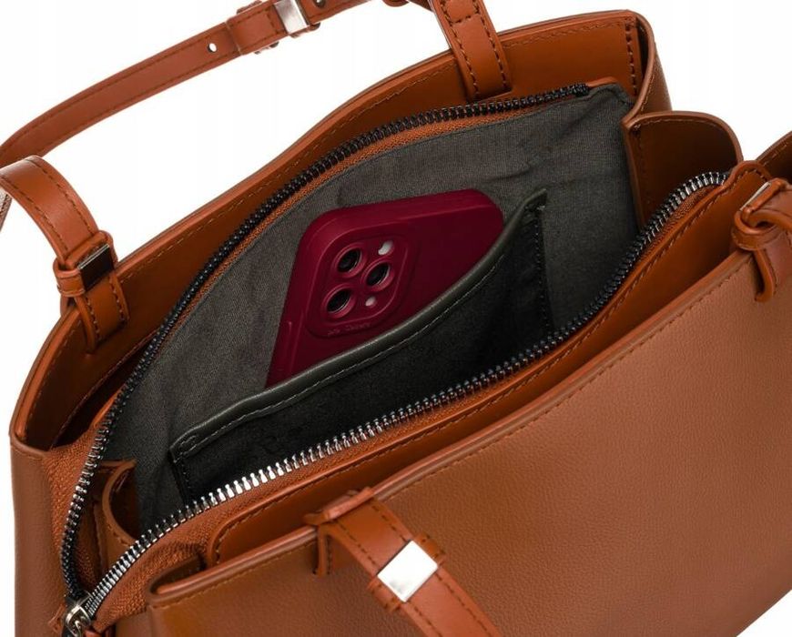 klasyczna torebka damska ze skóry ekologicznej - david jones