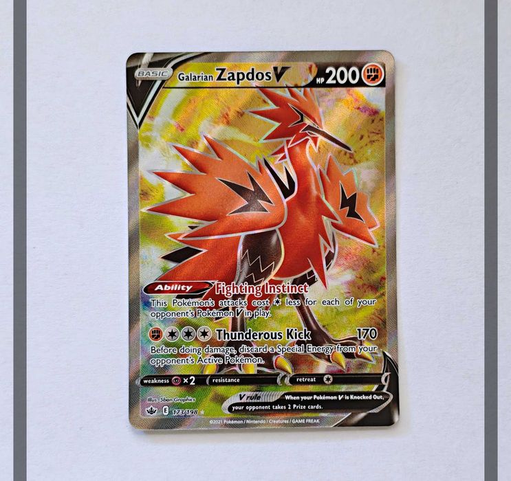 Galarian Zapdos V 173/198 CRE Pokemon ENG-NM