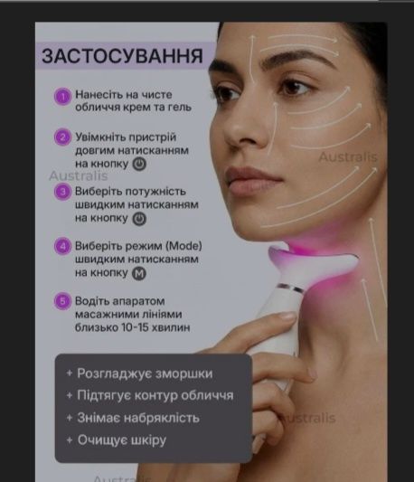 Мікрострумовий масажер для обличчя Neck Beauty Device