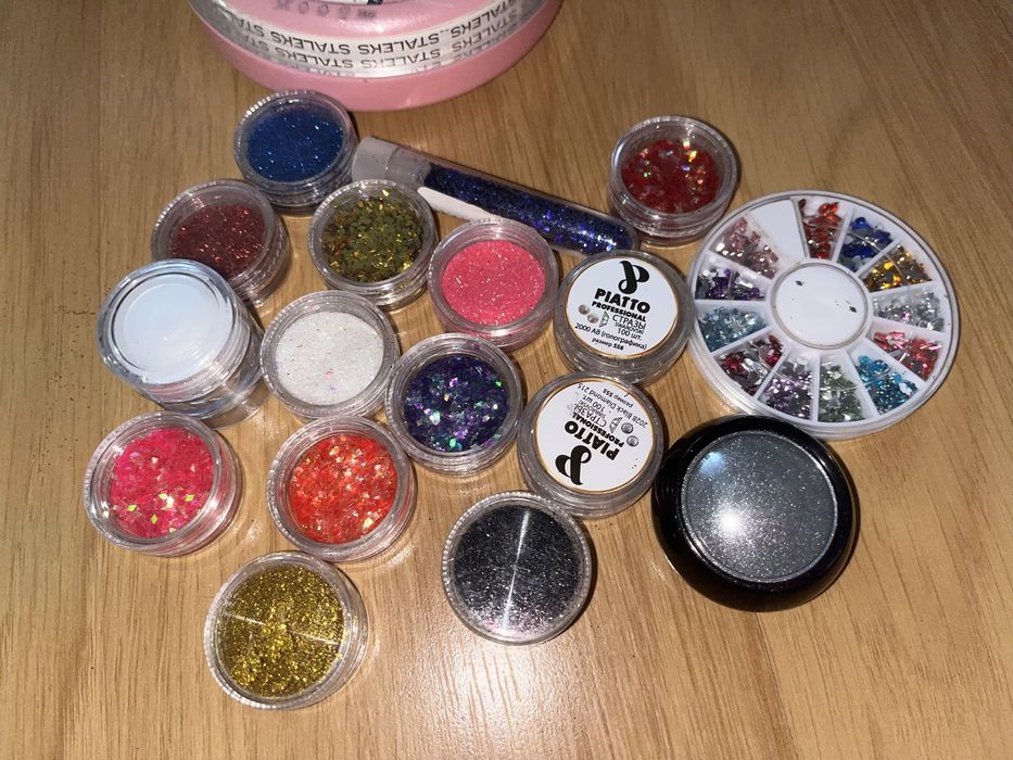 Набір для манікюру, лампа, фрезер, матеріали, база, топ, кольори