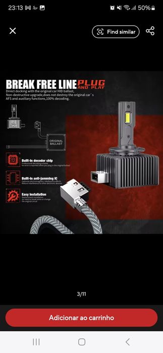 Lâmpadas Led d1s novas em caixa