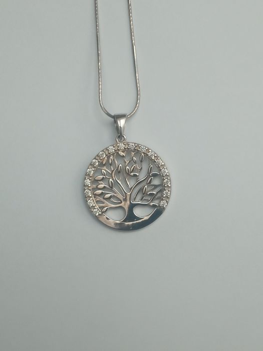 Підвіска срібна з ланцюжком дерево життя