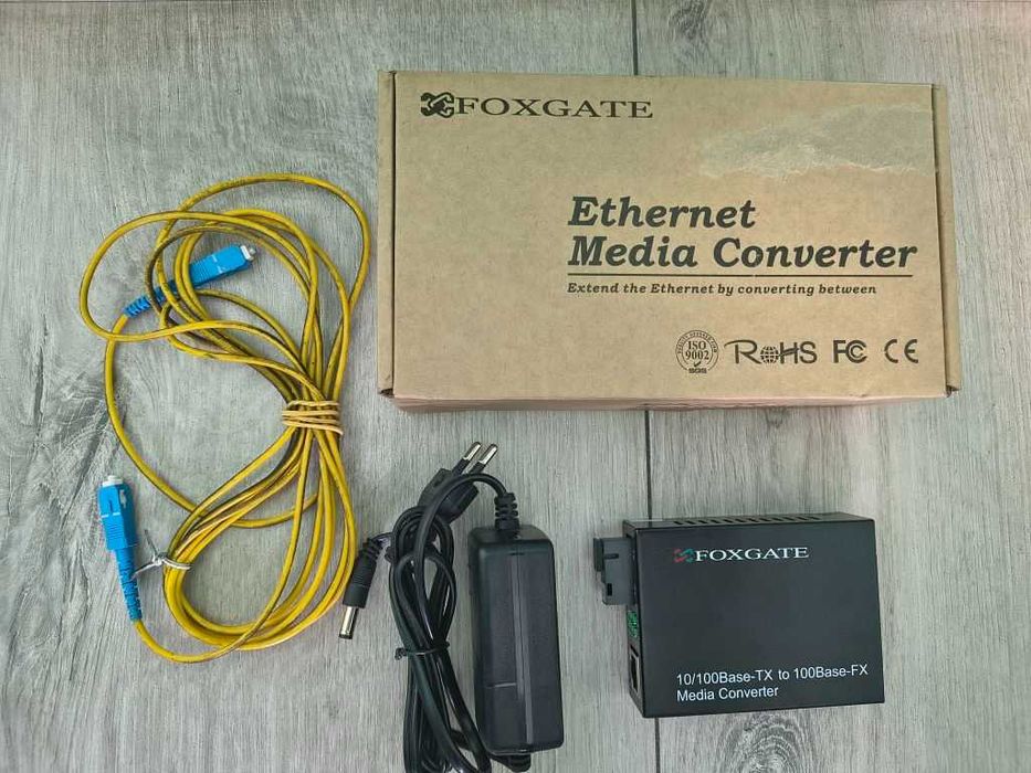 Медіаконвертер FoxGate EC-B-0,1-1SM-1550nm-20-LFP Б\В