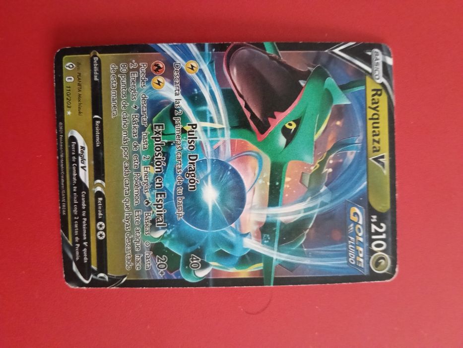 6 cartas diferentes rayquaza