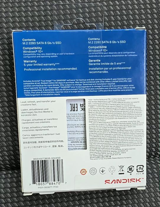 SSD Western Digital 1TB Blue SA510 M.2 SATA 3