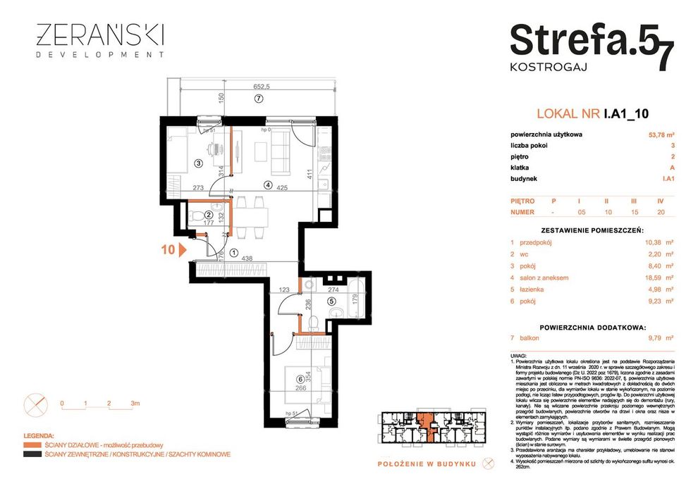 3 Pokojowe | Dwustronne | Strefa 57 - Kostrogaj | Nowy Budynek!!!