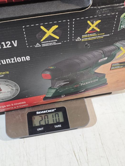 Mini lixadeira de móveis 12v parkside