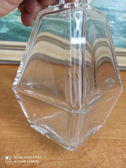 Kryształowy flakon / karafka z korkiem – szkło dekoracyjne