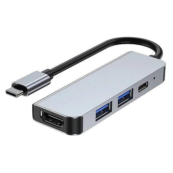 Tech-Protect V2-Hub Adapter 4In1 Grey