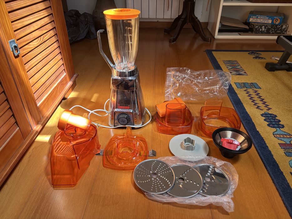 Processador/Blender STECA Vintage (Anos 70/80) – Suíça – Completo + Acessórios Raros